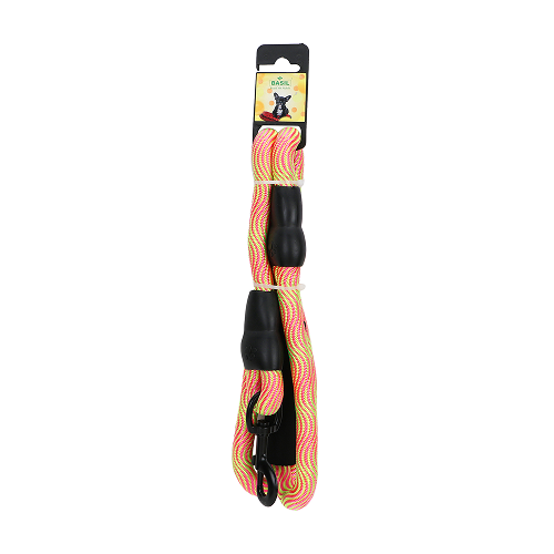 Basil Rope Leash for Dogs (Yellow & Pink)