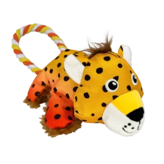 Kong Cozie Tuggz Cheetah Toy for Dogs (Yellow)