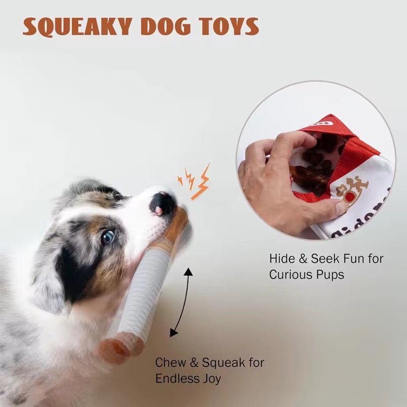 Talking Dog Club No Smoke Cigarette with Cover Plush Toy for Dogs - Image 2