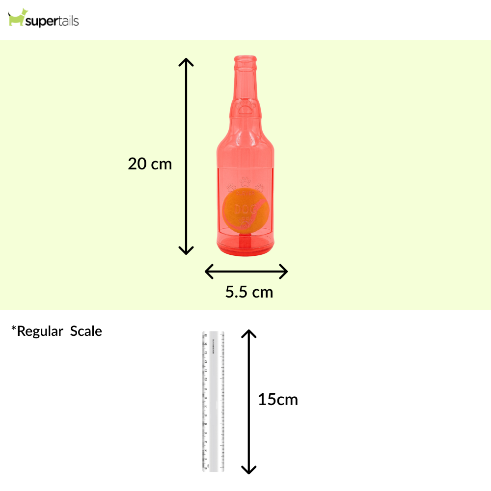 Talking Dog Club Ball in Bottle Rubber Chew Toy for Dogs (Red) - Image 2
