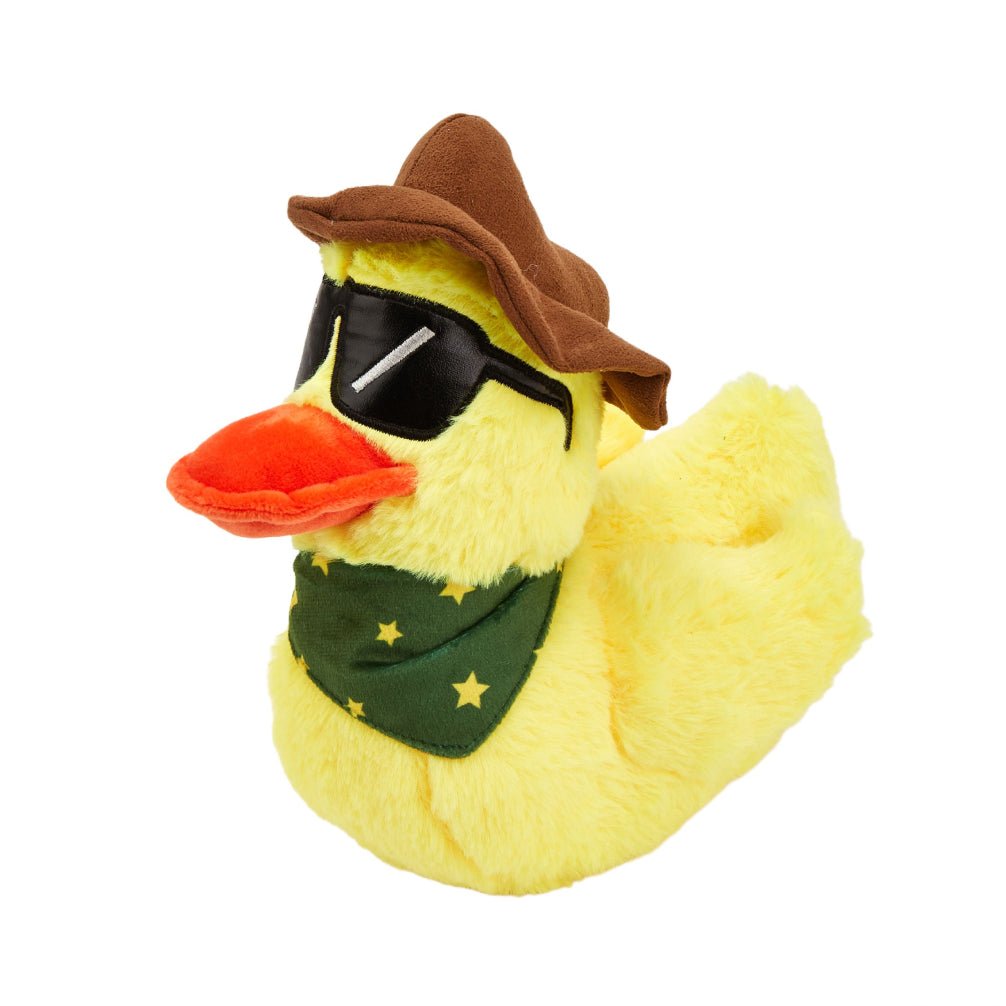 Fofos Cowboy Duck Jeep Plush Toy for Dogs