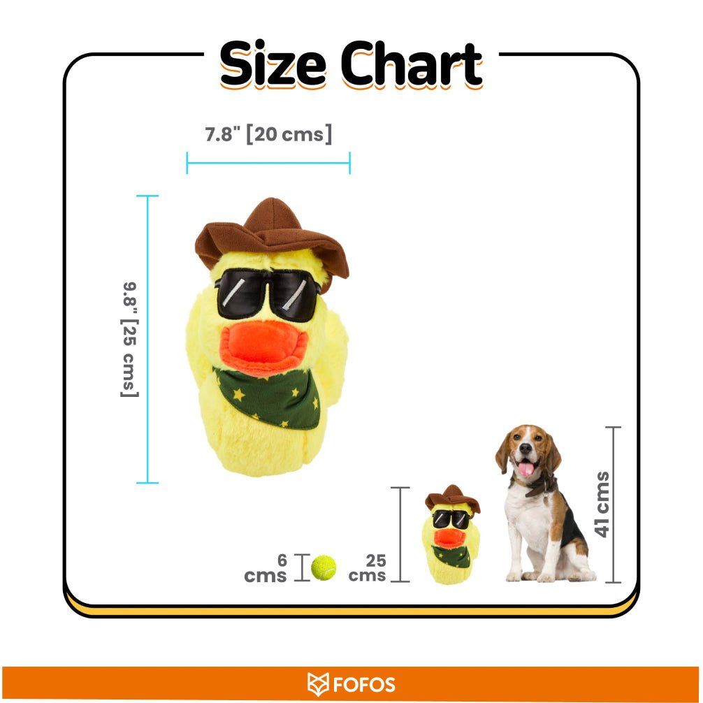 Fofos Cowboy Duck Jeep Plush Toy for Dogs - Image 3