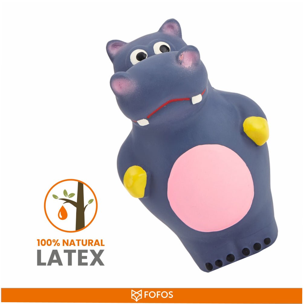 Fofos Hippo Shaped Latex Toy for Dogs