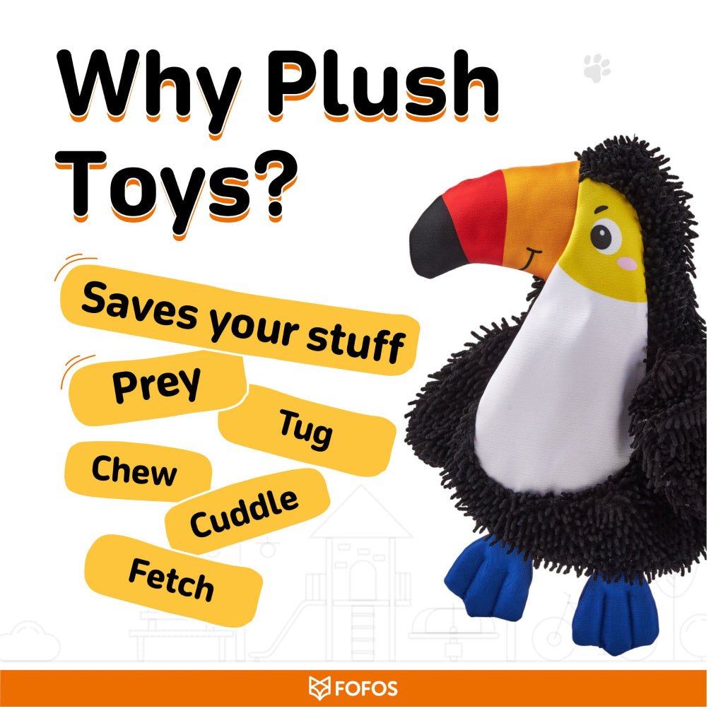 Fofos Bird Non Stuffing Crinkle Tough Toy for Dogs - Image 2