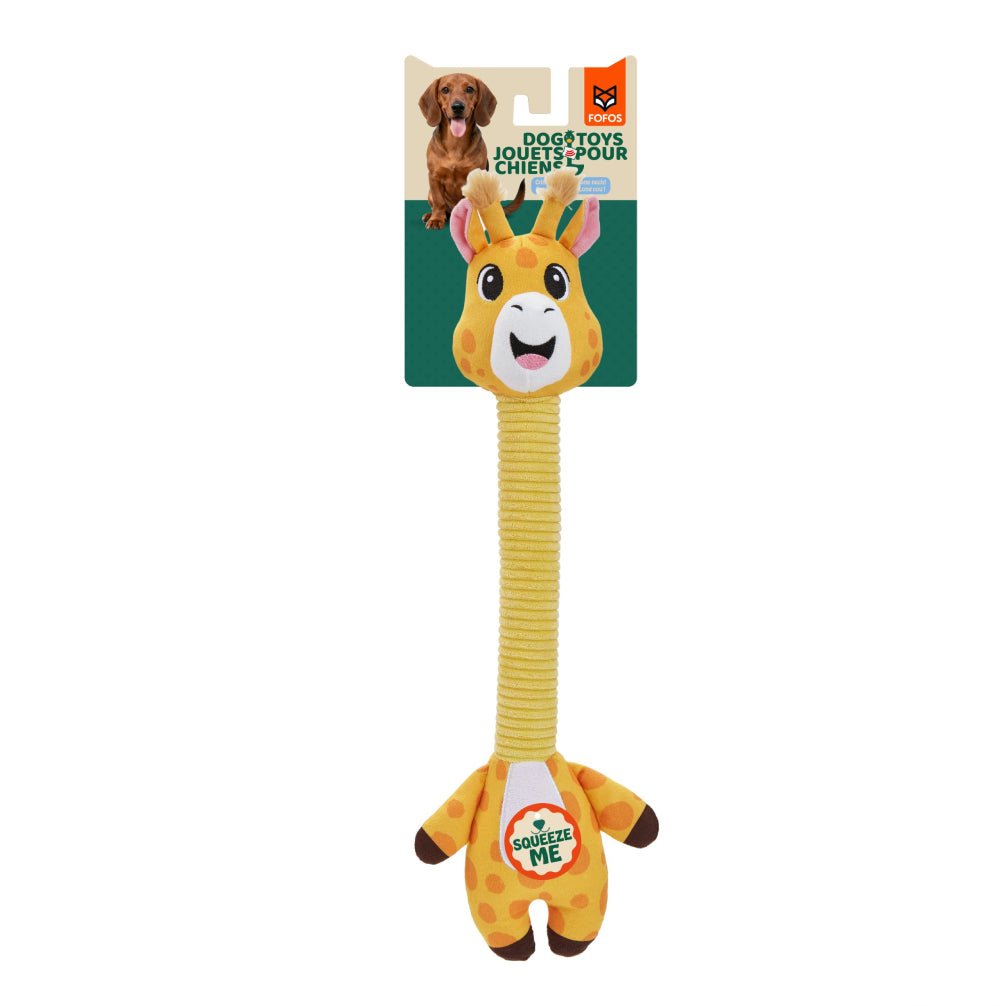 Fofos Giraffe Long Neck Crinkle Plush Toy for Dogs