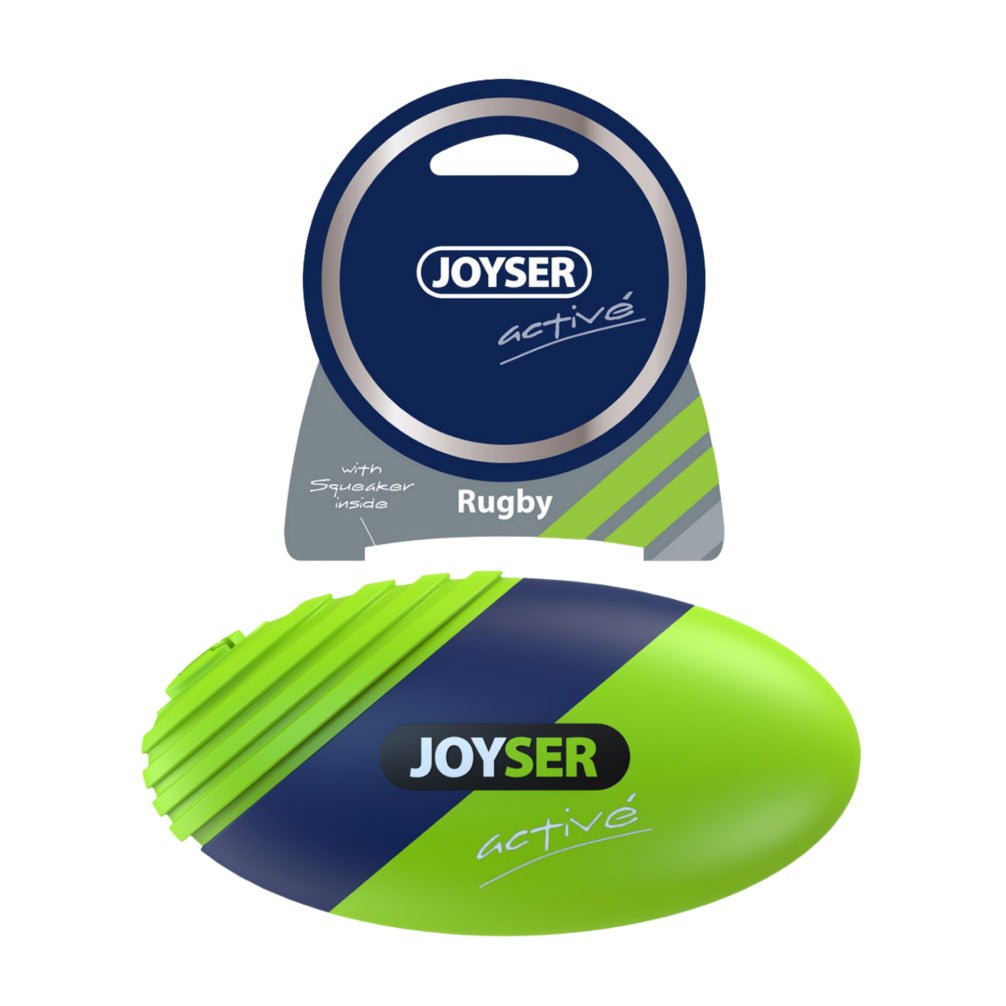 Joyser Active TPU Rugby Ball for Dogs (Blue/Green)