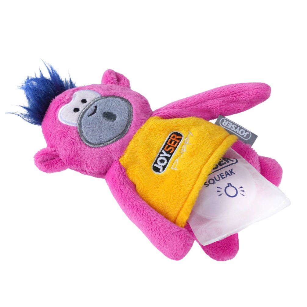 Joyser Puppy Monkey Plush Toy for Dogs (Pink/Yellow)
