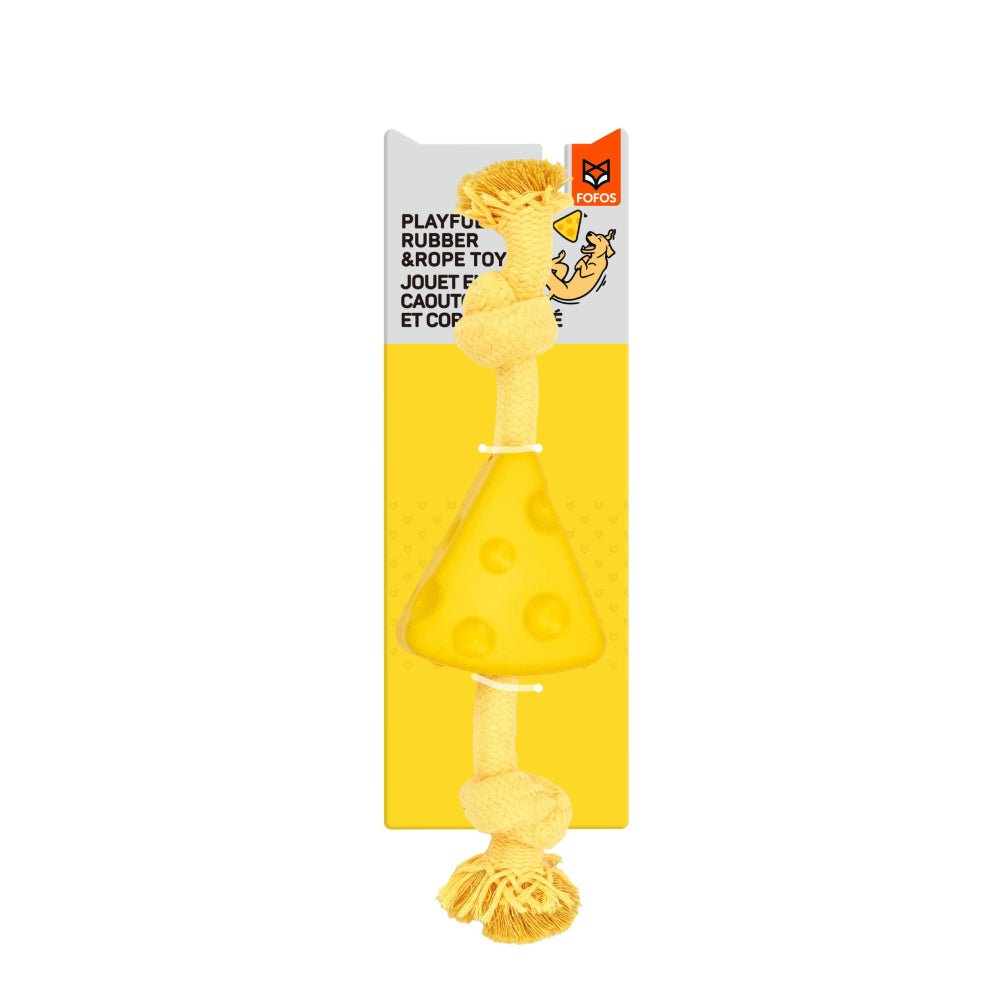 Fofos Cheese Shaped Chew Rope Toy for Dogs