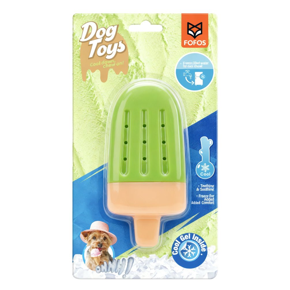 Fofos Ice Lolly Shaped Cooling Toy for Dogs (Green)