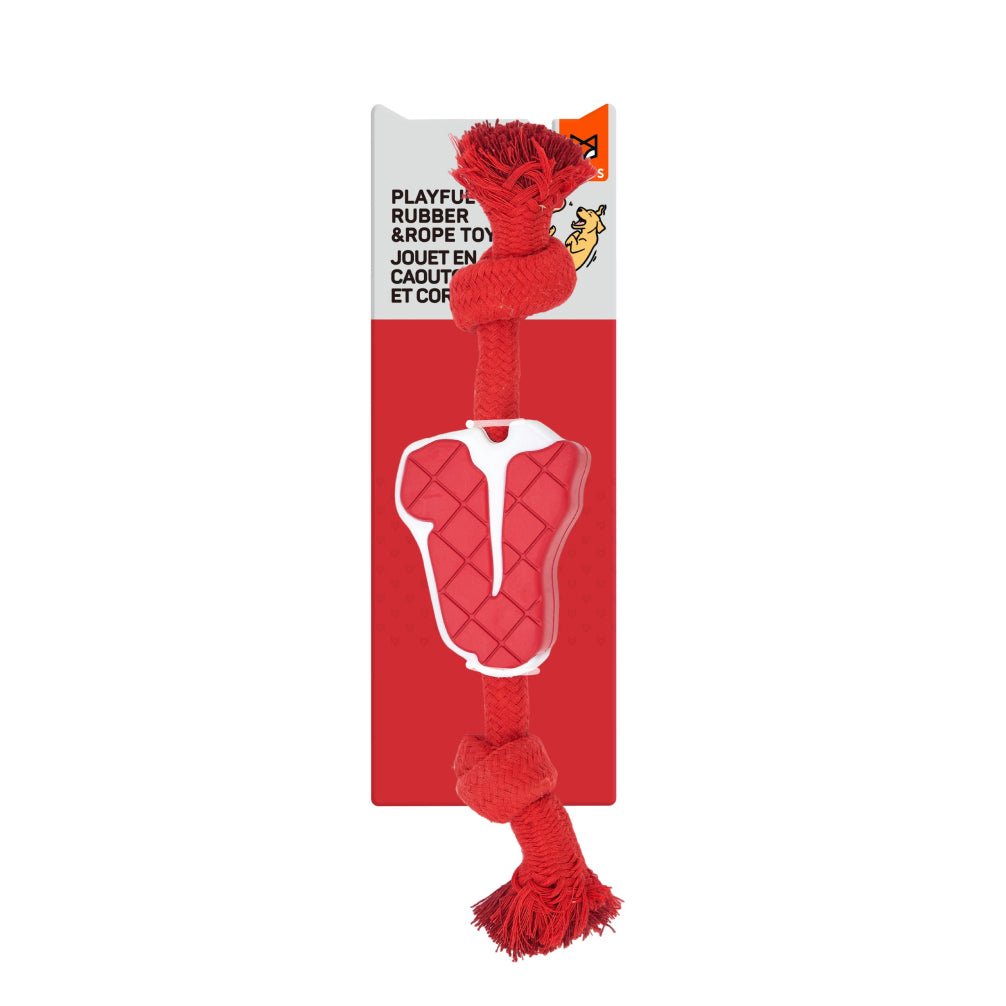Fofos Steak Shaped Chew Rope Toy for Dogs