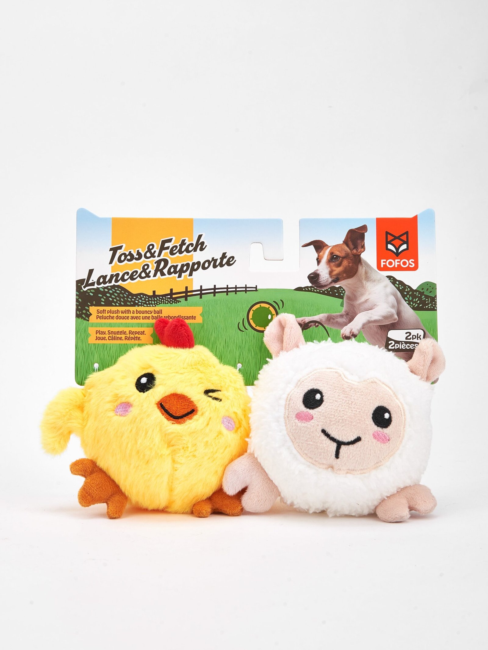 Fofos Chick and Lamb Sprike Ball Animal Toy for Dogs - Image 2