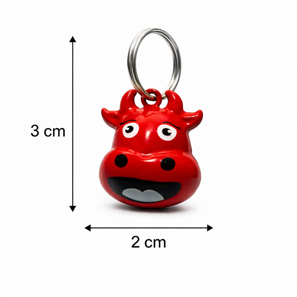 Talking Dog Club Cow Collar Bell for Kittens & Cats (Red)