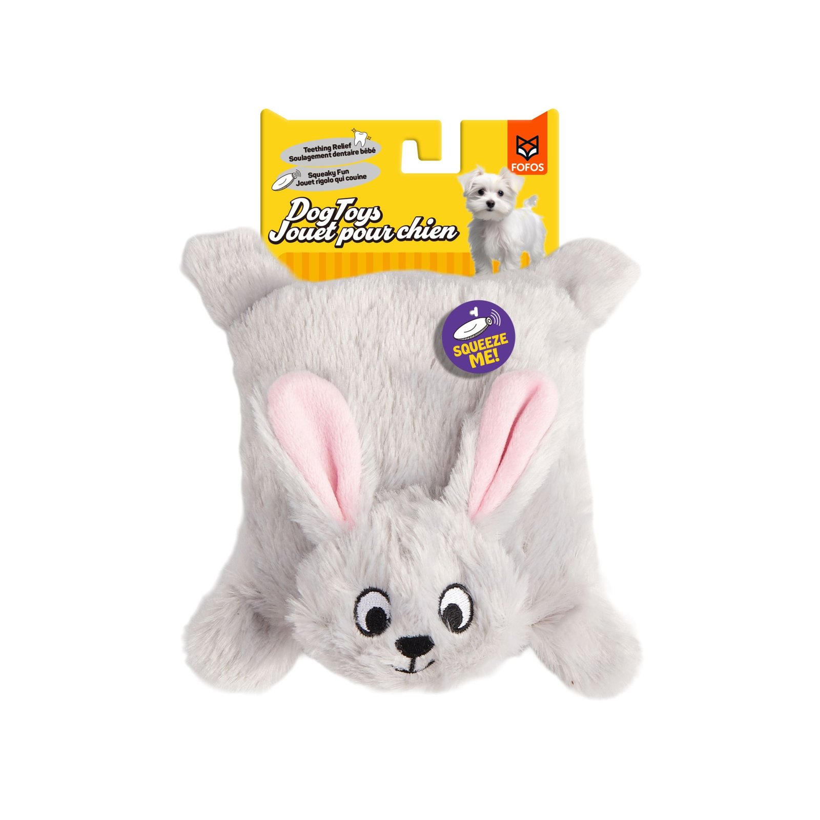 Fofos Rabbit Squeaky Puppy Toy for Dogs