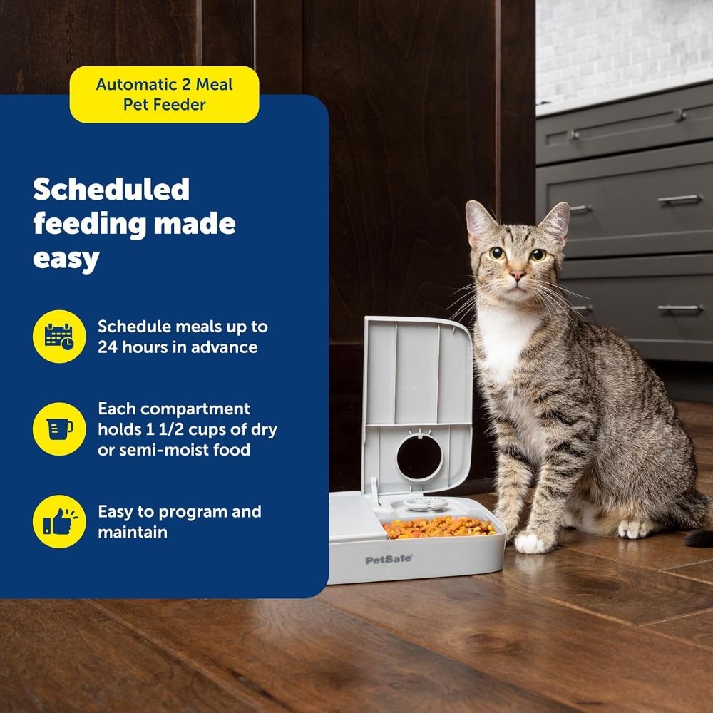 PetSafe 2 Meal Automatic Pet Feeder for Dogs and Cats - Image 3