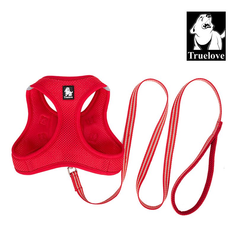 Truelove Mesh Harness & Leash Set for Cats & Small & Medium Dogs (Red) - Image 3