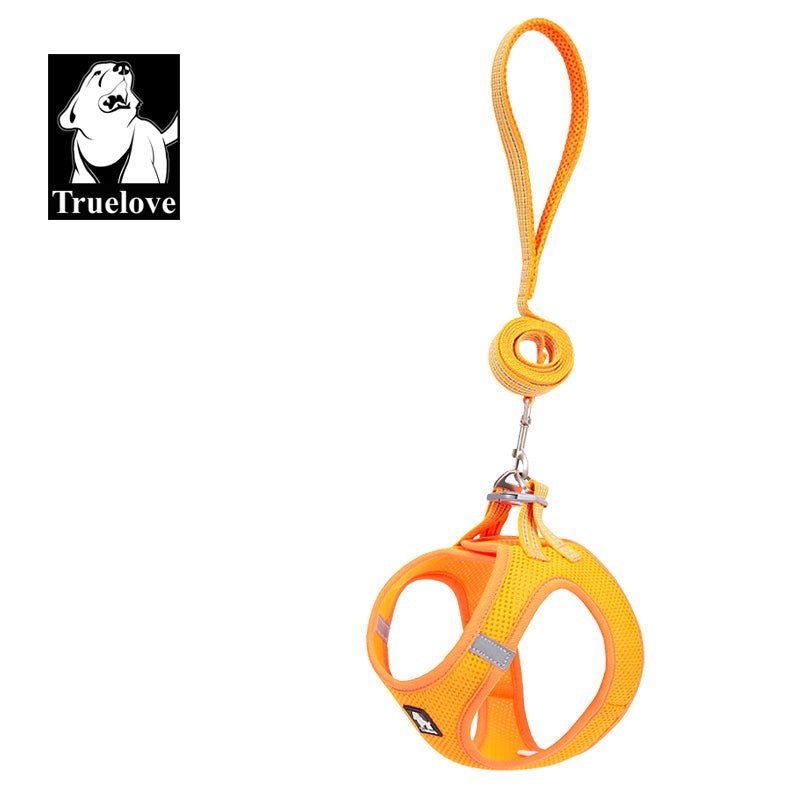 Truelove Mesh Harness & Leash Set for Cats & Small & Medium Dogs (Orange) - Image 3