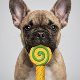 Skatrs Lollipop Latex Chew Toy for Dogs (Yellow)